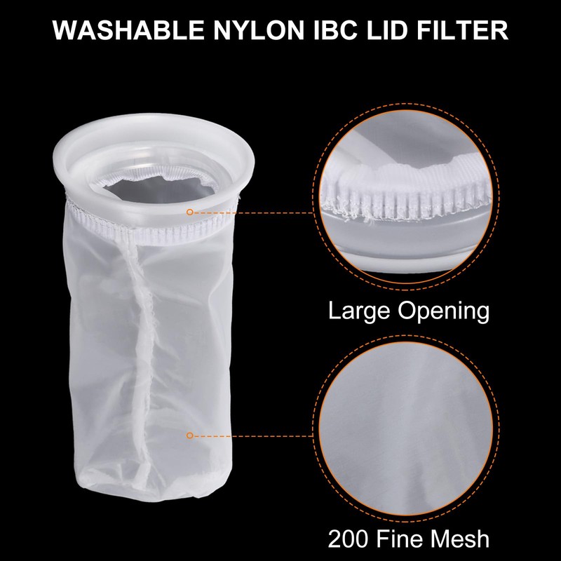 QUARKZMAN IBC Lid Filter, 190 mm Washable Nylon Filter Screen,