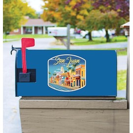 San Juan Puerto Rico Design C Souvenir Magnetic Mailbox Cover