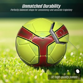 VIZARI Sports Cordoba Football Ball | Unique Graphics | Footballs for Kids & Adults | Available in 5 Colours (Neon Yellow, Size 4)