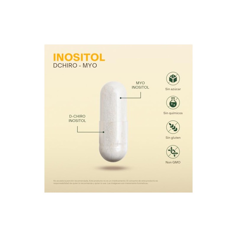 Vitalbotanics Myo Inositol Chiro 120 Cápsulas 500mg Meses Suplementos Alimenticios