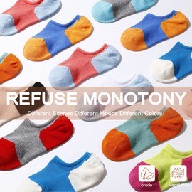 IDEGG No Show Socks Women 10 Pairs Low Cut Anti-Slid Athletic Casual Cotton Socks