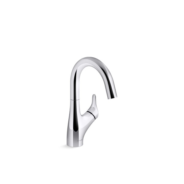 Kohler 30472-CP Rival Single Handle, Bar Sink Faucet, Polished Chrome, 1.5 gpm
