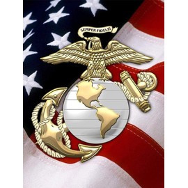 Generic DIYPAINTING 5D DIY Diamond Art Painting US Marine C Corps 12X16 Full Drill Round Drill Crystal Rhinestone Embroidery Pictures Arts Craft for Home Wall Decor Gift, DIYDECOR001