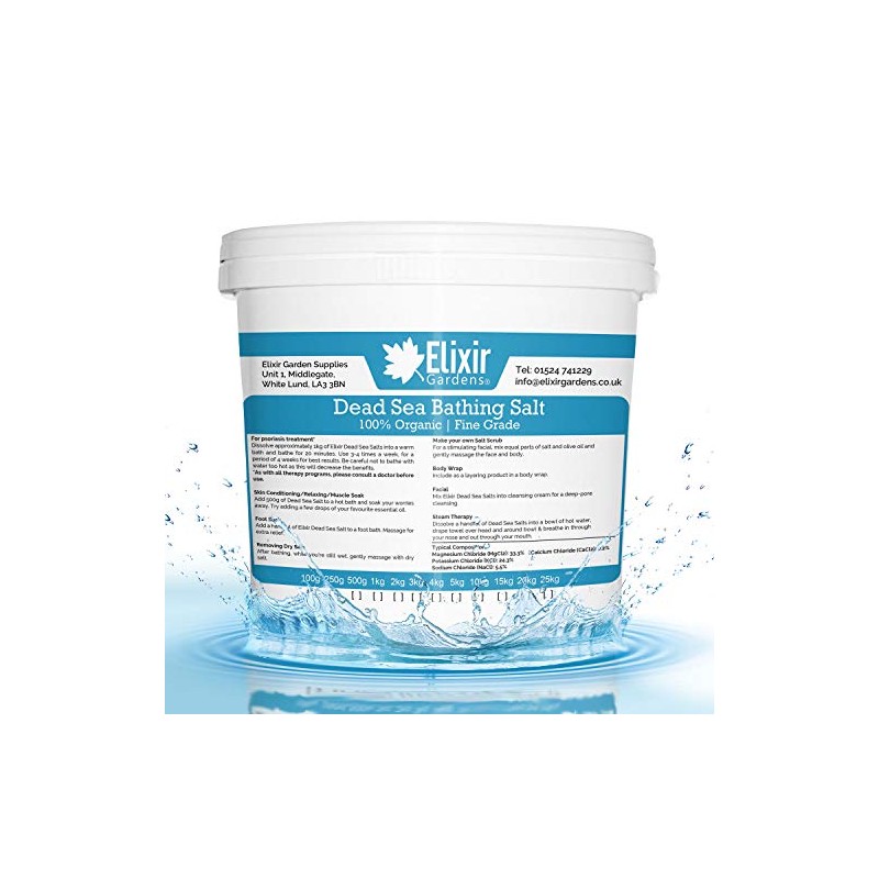 Elixir Gardens High Grade Dead Sea Bath Salts/Advanced Mineral Extract