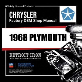 1968 Plymouth Shop Manual, Sales Data & Parts Book Kit
