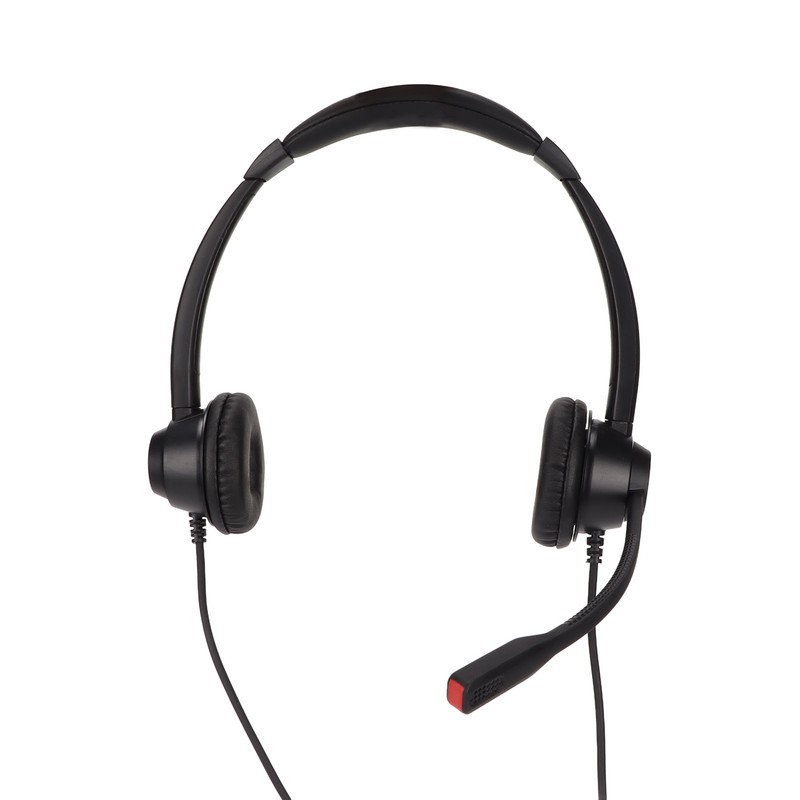 Call Center Headset Noise Cancelling Mic Supports Speaker Volume Adjustment