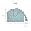 DIVA Rose Women's Coin Purse, Mini Wallet, Elephant, Cowhide Leather,