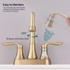 USA 4 Inch Dual Handle 3 Holes Deck Mounted American