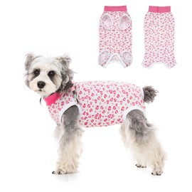 FEimaX Dog Surgery Recovery Suit Female and Male Spay with Pee Hole, Pet Body Suits for Puppy After Spayed, Neuter Surgical Onesie for Small and Medium Dogs Cats, Alternative Bandages E-Collar & Cone