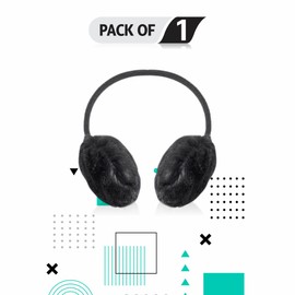 AL KAHF Ear Muffs Super Soft Ear Muffs With Plastic Headband Winter Ear Cover Ear Warmers Outdoor Ear Protector For Girls Ladies Women Men Cold Weather Essentials Assorted Colours (1Pc)