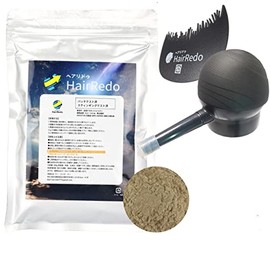 Hair Redo Hair Enhancement Powder, Large 3.5 - 4.1 oz (100 - 105 g), Refill, Thin Hair, Scalp, Hairline, Hair Foundation, Natural Plants, Unisex (Hair Redo + Applicator Pump + Hairline Comb, Light