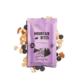 MOUNTAIN BITES | 10 piezas | Barras con proteína a base de ingredientes naturales y proteína de chícharo (12 gr.) Sabor Coco y Mora Azul