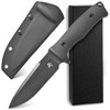 ST37 Fixed Blade Knife Black Stonewashed DC53 Steel Blade Two