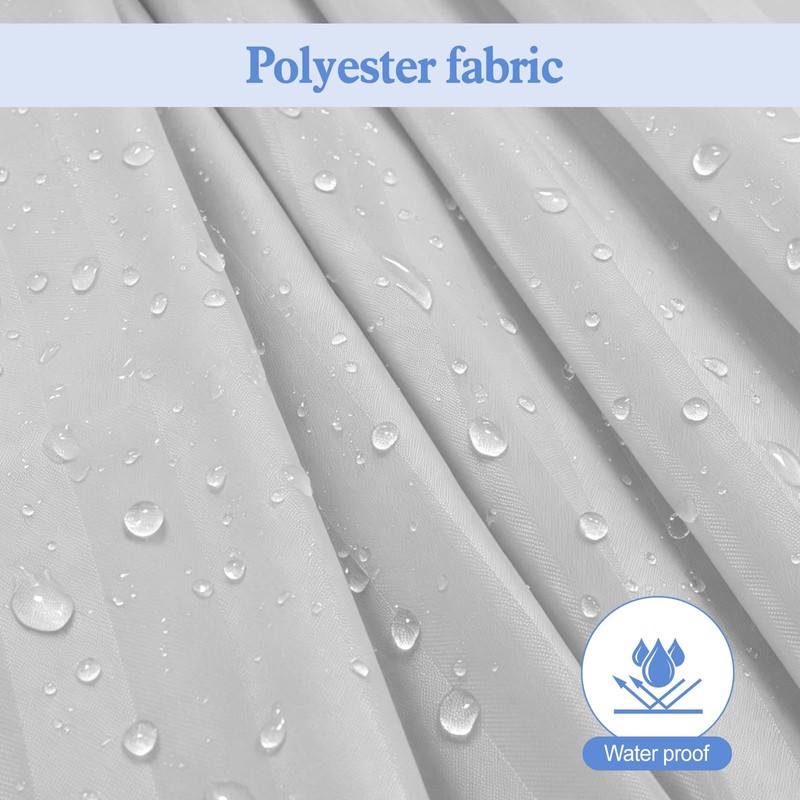 cloth polyester shower curtain liner bathroom fabric white 72x72in