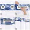 MitoVilla No Hooks Needed Extra Long Shower Curtain Set with