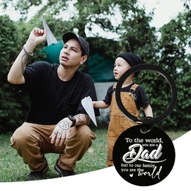 Birthday Christmas Gifts for Dad Keychain for Men Father Gifts for Daddy Birthday Gifts for Dad Gifts from Daughter Son Dads To The World You Are A Dad Key Chain Gift Engraved