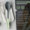 FACKELMANN Serving Spoon 32 cm, Plastic, Mint Green/Light Grey, 330