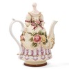 FORLONG Large Ceramic Teapot and Coffee Pot with Lid, 3D