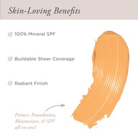 PÜR 4-in-1 Tinted Moisturizer With SPF 20 - Hydrating Face Moisturizer, Primer, & Foundation With Shea Butter, Aloe Vera & Vitamin B3 - Vegan Friendly - Free of Paraben, Gluten & BPA - Warm Nude