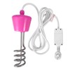 Electric Floating Immersion Water Heater Boiler with Digital Thermometer Pink