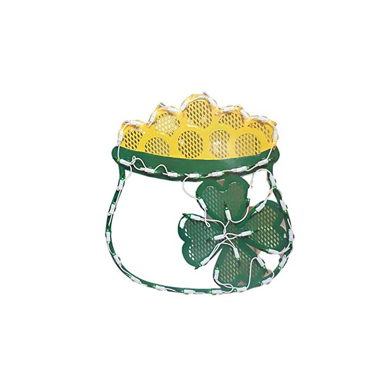 MUDHEN Impact Innovations St. Patrick's Day Lighted Window Decoration Pot