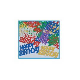 Happy Birthday Fanci-Fetti (multi-color) Party Accessory  (1 count) (.5 Oz/Pkg)