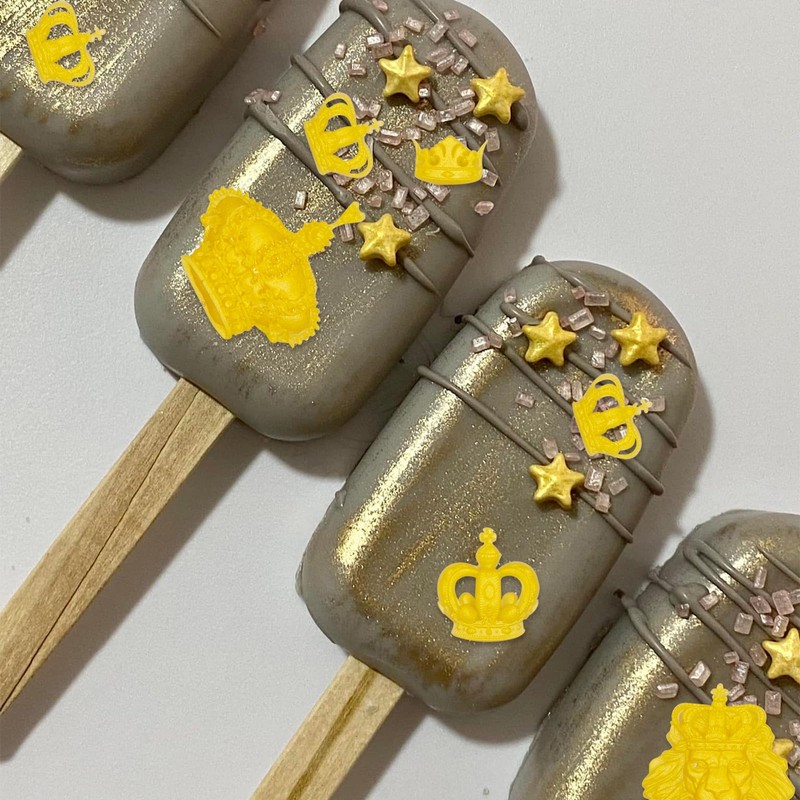 Royal Crown Silicone Molds Set, Lion and Tiara Fondant Molds,