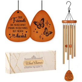 GoMelley Best Friend Birthday Gifts for Women Men, Friends wind chimes for Garden Decor, Bestie Gifts, Long Distance Friendship Gift for Women Funny, Special Best Friend Christmas Galentines Gift