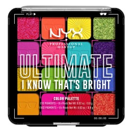 NYX I Know That's Bright Vegan Eyeshadow Palette 16 Highly Pigmented Shades