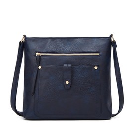 dobsechs Soft PU Leather Crossbody Bag for Women Crossbody Bag with Multiple Pockets Adjustable Strap Perfect for Daily Use, Pu A640 Navy