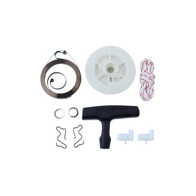 Cyclingcolors Kit Recoil Spring Starter Spring Pull Pulleys Handle Rope