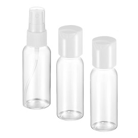 1ABOVE 3pack 80ml Clear Plastic Travel Bottle Set, Strong & Durable BPA Free Leak Proof Bottles for Toiletries