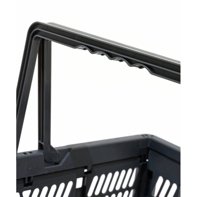 GORDON MILLER Collapsible Handle Container Cargo Basket Small Dark Gray