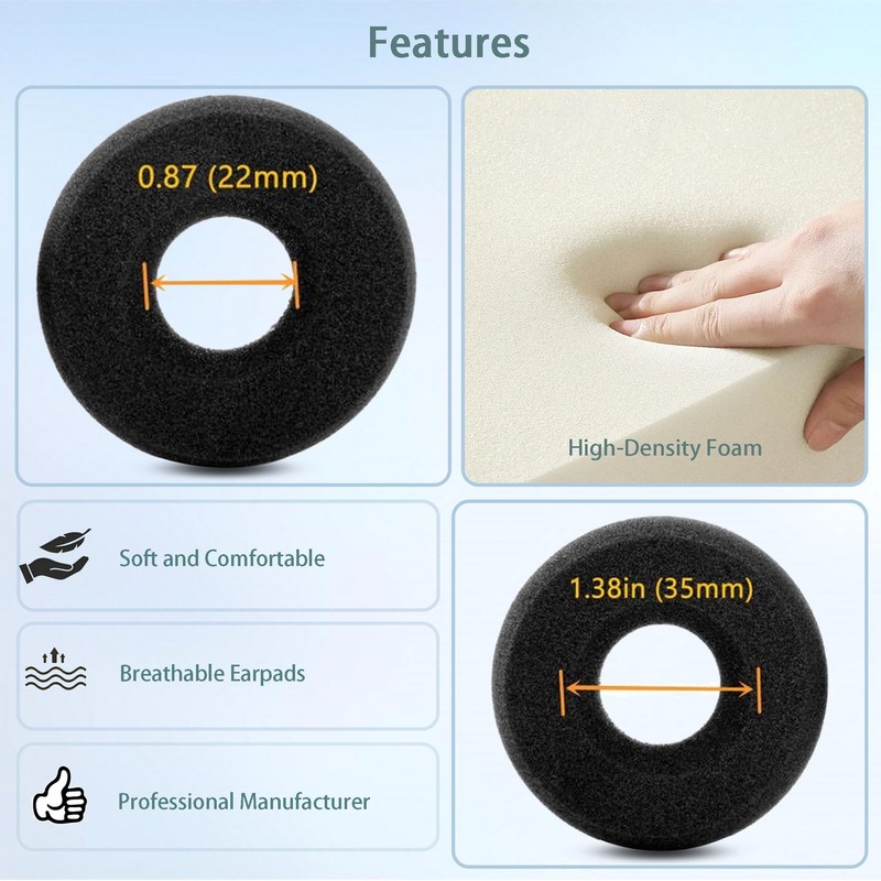 HAIZEEN Ear Pads Foam Compatible with Jabra PRO 920 930