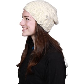 FU-R Headwear - Women's Vervain, Hand Knit Chunky Beanie