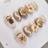 Teddy Bear Bear Nail Handmade Nail Tip - Short Coffin