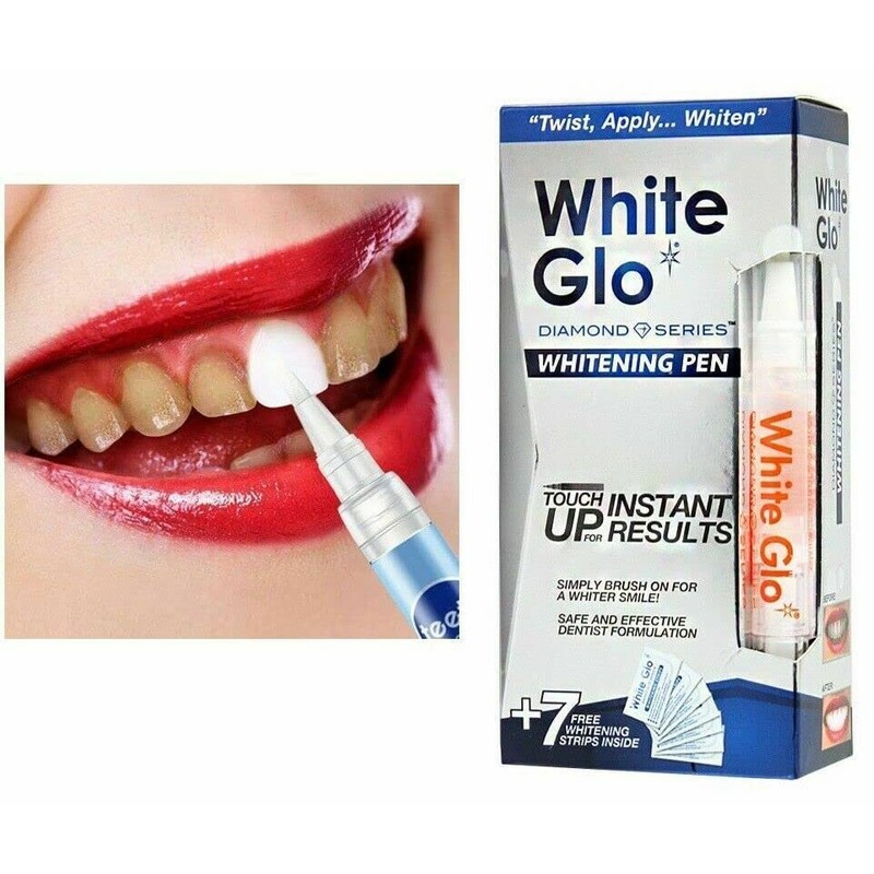 White Glo Diamond Series Whitening Pen with Strips