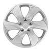 BDK (4-Pack) Premium Black/Silver Hubcaps 16" Wheel Rim Cover Hub