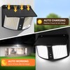 intelamp Solar Motion Sensor Light Outdoor Security Flood Light Waterproof