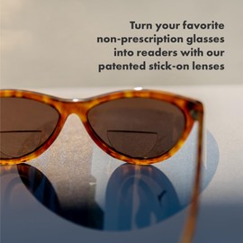 StickTite Lenses Small 28mm (3-Pack) stick-on bifocal lens, convert sunglasses into magnified bifocal reading glasses. (3 Pairs) (Clear, 3.0 Diopters)