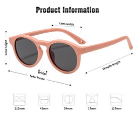 Suertree Baby Polarisierte Sonnenbrille 0-3 Jahre Silikon Sonnenbrille Kinder Flexible Anti UV400 UltraLicht Linse UV-Schutz im Freien Unisex Orange