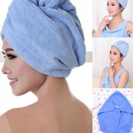 Quick-Dry Hair Turban Towel for Shower Hair Turban Navy 100ea