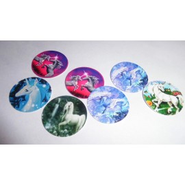 Unbranded Pre Cut One Inch Bottle Cap Images Beautiful Unicorns  Free Ship - photo, 25 images