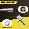 JEGONFRI 300PCS #10 x 1 White Hex Head Self-Drilling Metal
