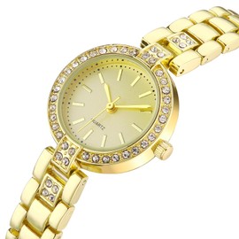 IBSO Women Watches Ladies Quartz Wristwatches Waterproof Bracelet Watch Relogio Feminino (007 Gold)