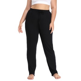 LIGHTBACK Women's Plus Size Joggers Pants Loose Comfy Sweatpants Casual Lounge Yoga Pants Drawstring with Pockets