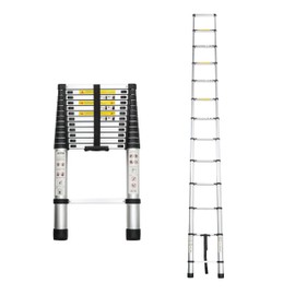 Aluminum Telescoping Ladder,8.5FT Collapsible Ladder with Locking Mechanism, Non-Slip Pedal,300Lbs Capacity,Multi-Purpose RV Ladders for RV or Indoor/Outdoor Work
