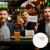 10pcs Small Oly Flags on Sticks for Olympic 2024 Decorations,Olympic
