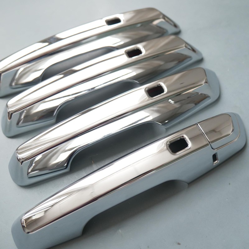 ZiWen Chrome Gloss Black Carbon Fiber Sport Door Handle Cover