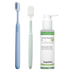 Tongueclear Soft Manual Toothbrush and Oral Mucosa Cleaning Combo